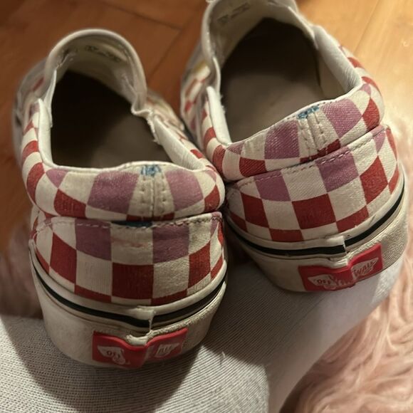 VANS Women’s Rainbow Checkerboard Excellent Condition, Size 6 Slip on shoes - Picture 8 of 8